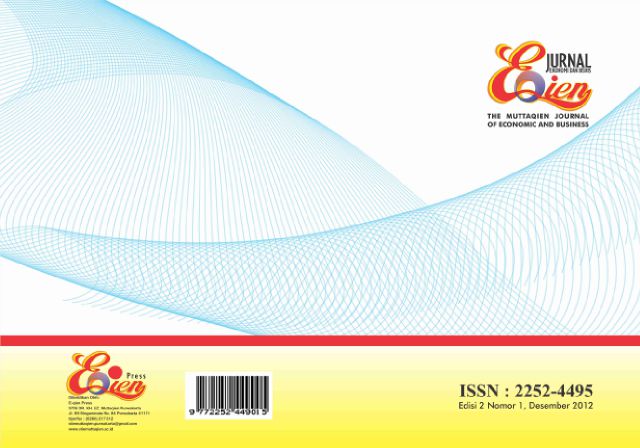 View Vol. 1 No. 2 (2012): JURNAL EKONOMI DAN BISNIS “E-QIEN”