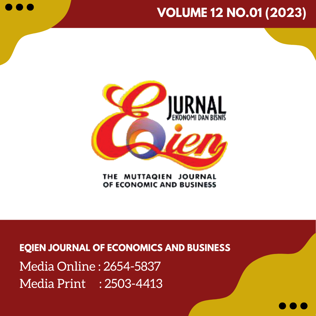 					View Vol. 12 No. 01 (2023): EQIEN- JURNAL EKONOMI DAN BISNIS
				